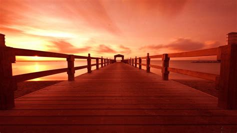 Pier Dock At Sunset Wallpapers Wallpaper Cave