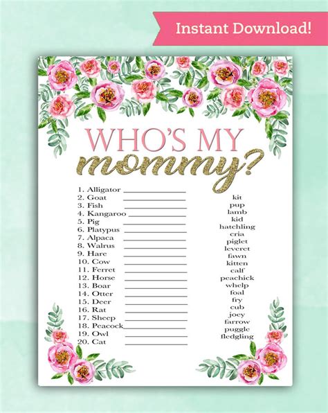 Pin On Free Printable Baby Shower Games