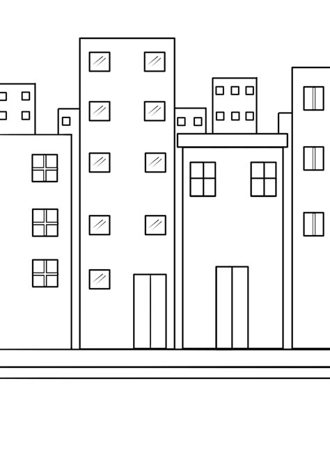 Cityscape Drawing Easy For Kids