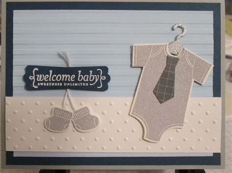 Make stunning place cards with adobe spark post. Baby boy card made with Stampin Up materials. | Card ...