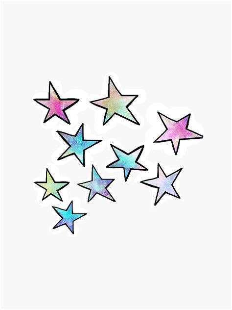 Pastel Tie Dye Star Sticker Pack Sticker By Trudymars Redbubble