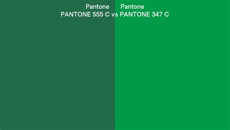 Pantone 555 C Vs Pantone 347 C Side By Side Comparison