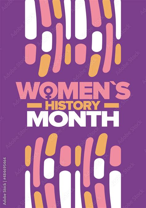 Womens History Month In March Womens Rights And Equality Girl Power In World Female Symbol