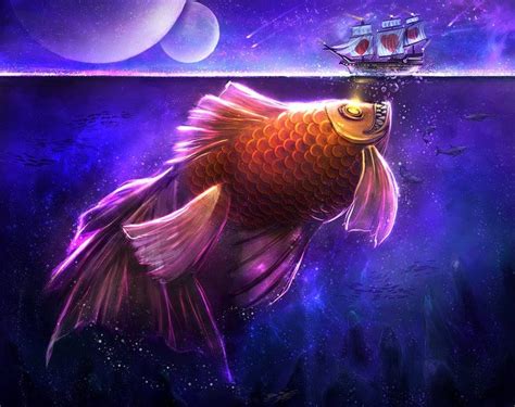 Under The Surface Sea Creatures Art Goldfish Fantasy Creatures