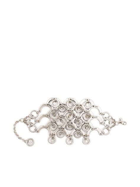Rabanne Crystal Embellished Chain Link Bracelet Farfetch