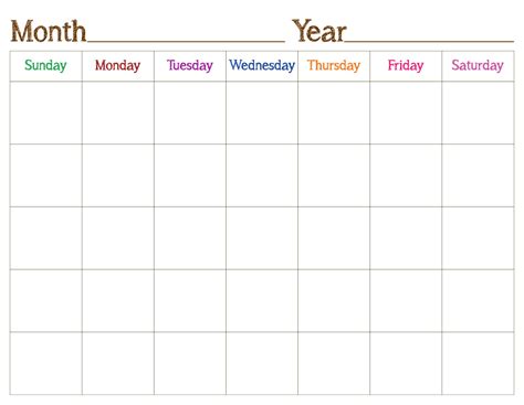 You can print them on any size paper from regular later paper to legal paper to a4 paper. 6 Best Blank Printable Calendar - printablee.com