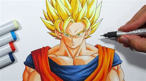Lastly draw two narrow half boxed shapes for his boots. How To Draw Goku Super Saiyan 2 - Step By Step Tutorial ...