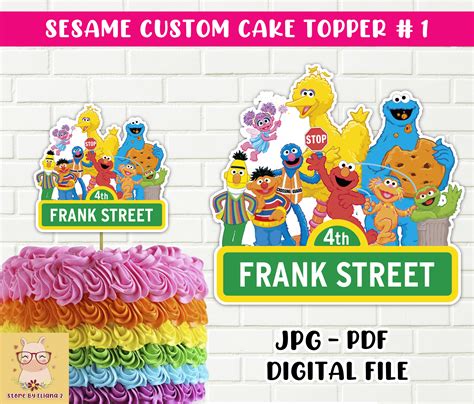 Sesame Street Cake Topper Custom Cake Topper Centerpiece Etsy