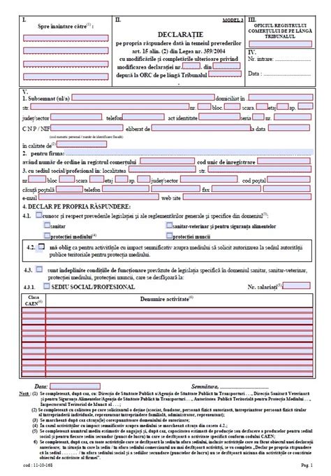 Cum Se Completeaza Declaratia Tip Model 3 100 Online