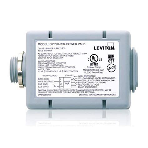 Leviton 20 Amp Power Pack For Occupancy Sensors Auto On Photocell
