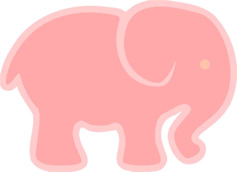 Pink Elephant 2 Clip Art at Clker.com - vector clip art online, royalty png image