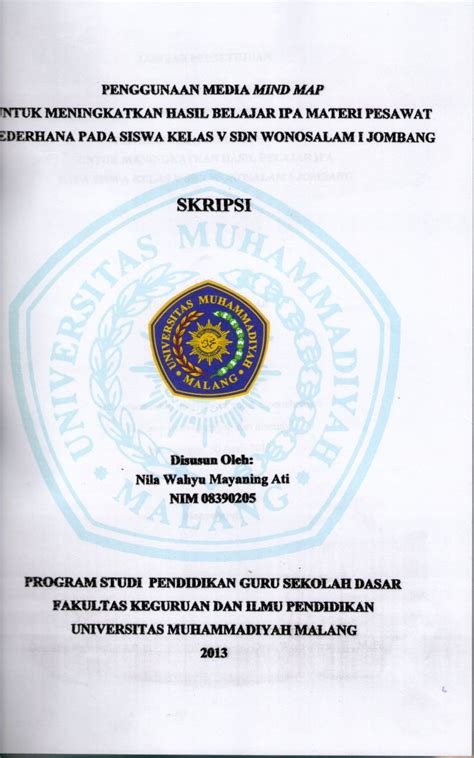 13 Contoh Skripsi Universitas Muhammadiyah Malang My Makalah