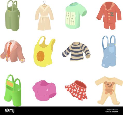 Clothes Icon Set Cartoon Style Stock Vector Image And Art Alamy