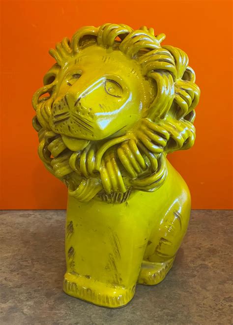 Vintage Ceramiche Pottery Lion Sculpture By Aldo Londo For Bitossi