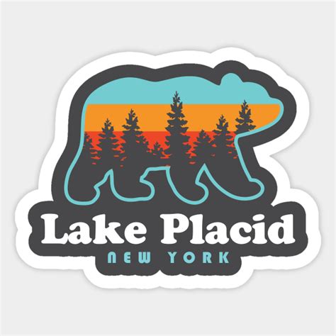 Lake Placid Ny Adirondacks New York Bear Lake Placid Sticker