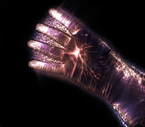 Glowing Kirlian Coronal Aura Photography With Blue And Purple Colors Of