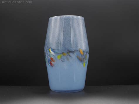 Antiques Atlas Good Scottish Strathearn Art Glass Vase In Blue
