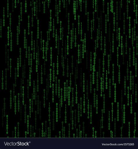 Dark Green Seamless Pattern With Binary Code Vector Image