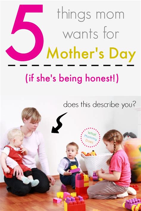 Skip the expected and give that thing that's unlike anything else. 5 Things Mom Really Wants for Mother's Day - What Mommy Does
