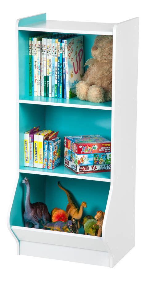 Iris Usa 3 Tier Storage Organizer Shelf With Footboard White And Blue