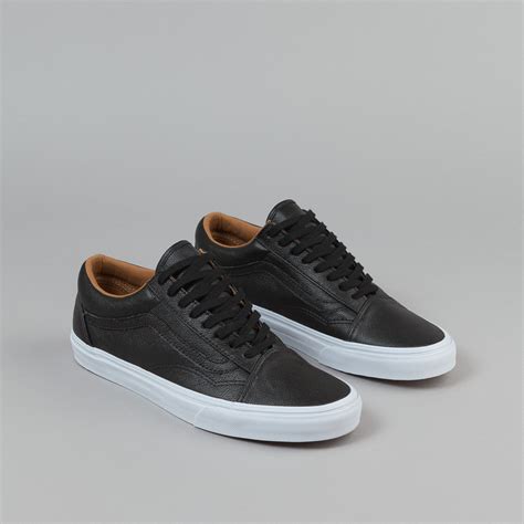 Vans Old Skool Shoes Premium Leather Black Flatspot