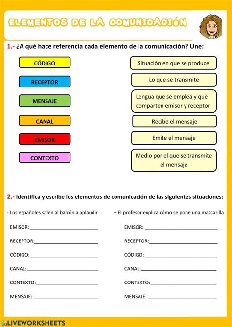 Elementos De La Comunicación Exercise Live Worksheets
