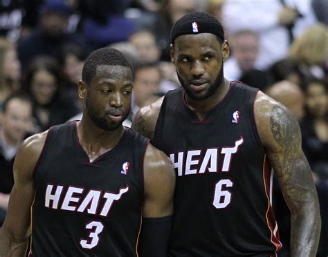 Suffered a torn meniscus in his knee. File:Dwyane Wade and LeBron James.jpg