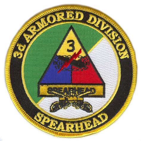 3rd Armored Division Patch With Sabres Us Army Commemorative Unit