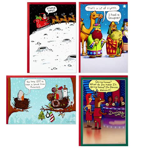 buy hallmark shoebox funny boxed christmas cards assortment cartoons designs christmas my xxx