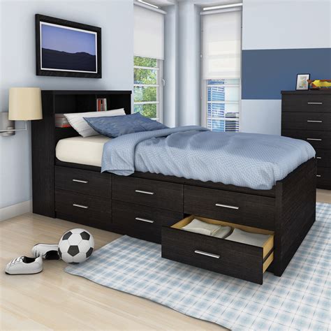 Hot selling luxury bedroom furniture modern leather bed. CorLiving Willow Twin Captains Storage Bed with 6 Drawers ...