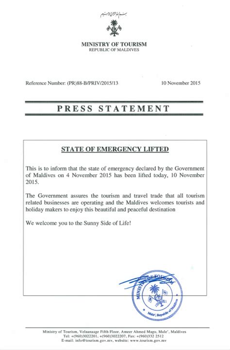 Maldives State Of Emergency Has Been Lifted True Blue Travel