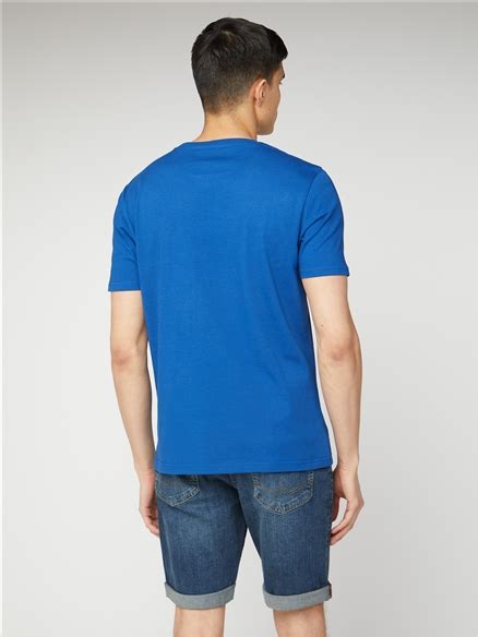 Mens Blue Sport Striped T Shirt Ben Sherman Est 1963