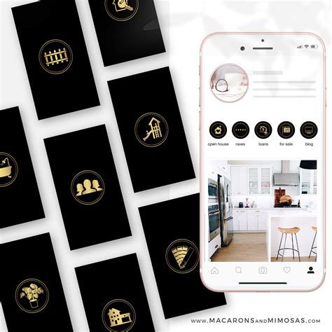 Maybe you would like to learn more about one of these? Gold Real Estate Highlights for Instagram • Macarons and ...