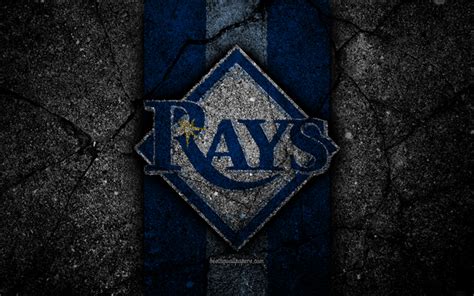 4k Tampa Bay Rays Logo Mlb Baseball Usa Black Stone Major League