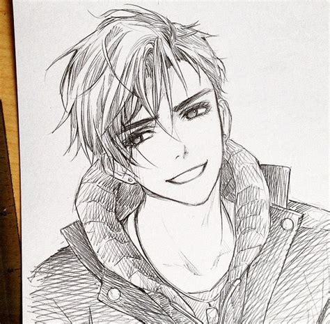 Birkadehmelek Anime Drawings Sketches Anime Sketch Anime Boy Sketch