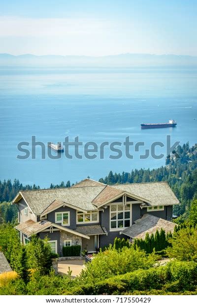 Luxury House Ocean View Vancouver Canada Stock Photo 717550429