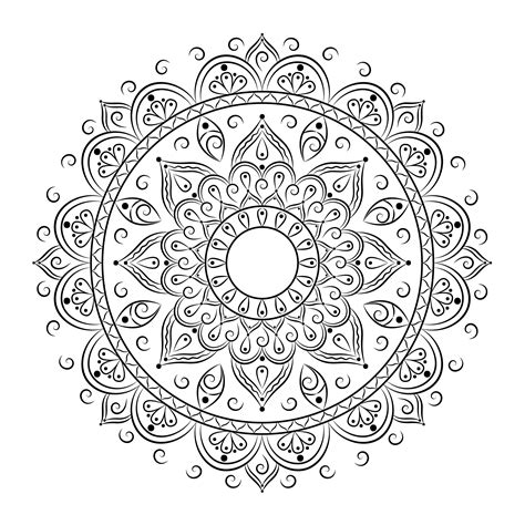 Islamic Mandala For Coloring 1212744 Vector Art At Vecteezy