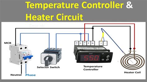 Temperature Controller With Heater Coil Circuit Youtube