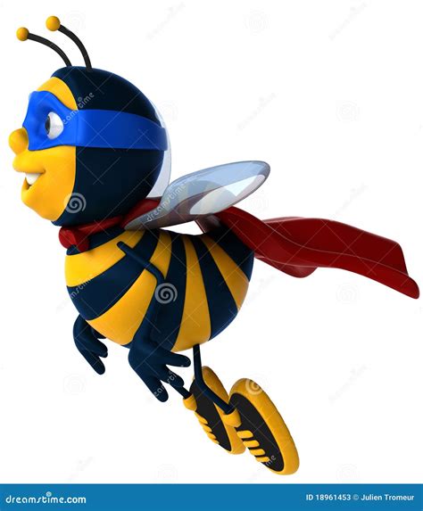 Flying Superhero Bee Stock Illustration 49699144