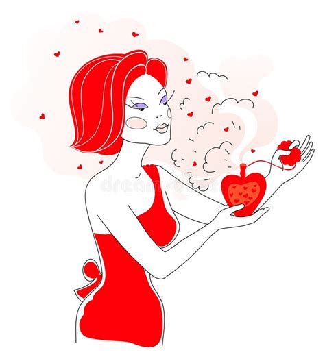 Woman Spraying Perfume Stock Illustrations 110 Woman Spraying Perfume