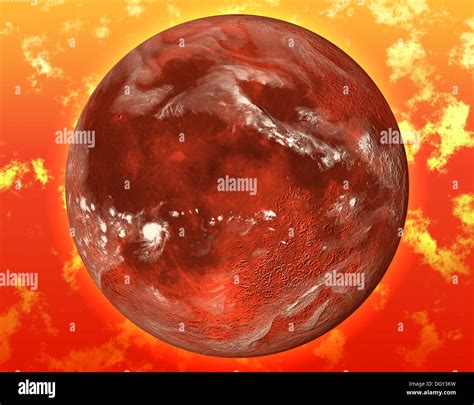 Digitally Created Red Planet Stock Photo Alamy