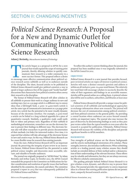 Political science is a branch of the social sciences that deals with political if you're wondering where to find a proper political science research paper, here are a few places where you can look: Phd research proposal sample political science ...