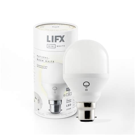 Lifx Mini White 800 Lumens A60 B22 Smart Light Bulb Bunnings Warehouse