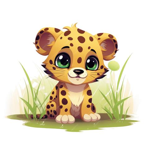 Premium Ai Image Playful Kawaii Leopard A Vector Illustration Of A