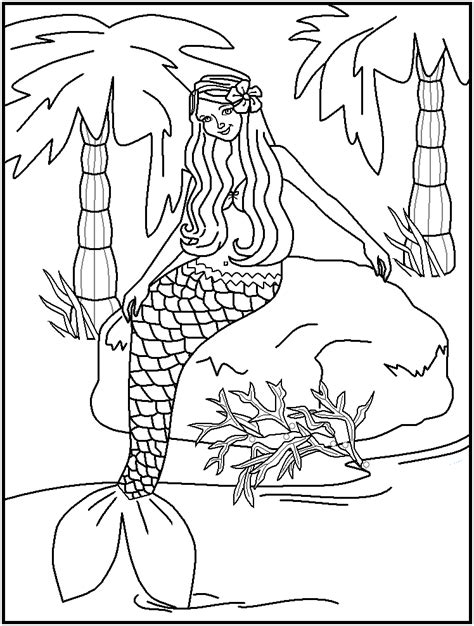 Line Drawings Online H2o Mermaid Coloring Pages With Mako Mermaids