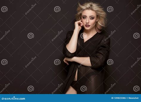 Sensual Blonde Woman Posing Stock Photo Image Of Beauty Face