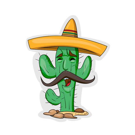 Cactus is a type of plant that can store large amounts of water and survive in extremely hot and dry interesting cactus facts: Kaktus-Zeichentrickfilm-Figur Vektor Abbildung ...