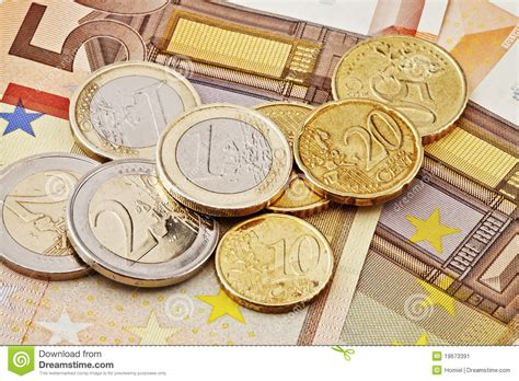 The introduction of the euro in 1999 was a major step in european integration. Euro coins and bills stock image. Image of bank, change ...