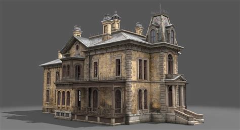 Abandoned Victorian House 3d Model 149 Unitypackage Upk Unknown