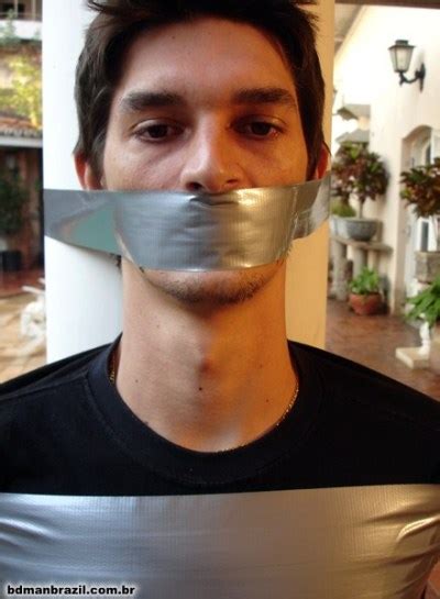 guys gagged with tape on tumblr